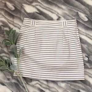 The Limited Ivory and Blue Striped Mini Skirt